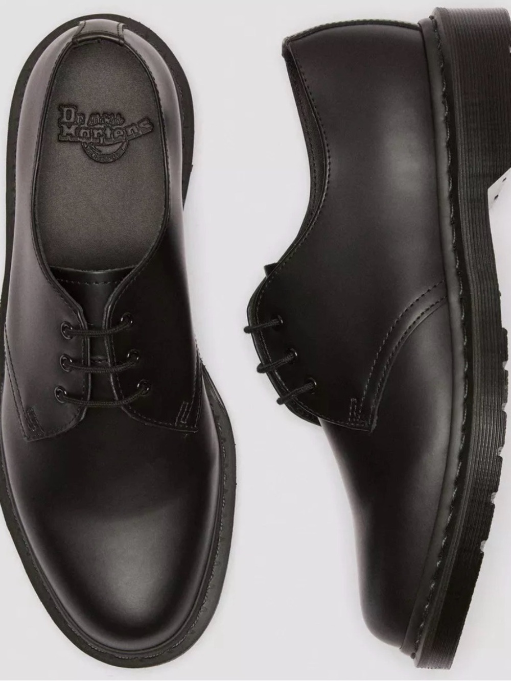 DR. MARTENS Mono Smooth OXFORD SHOES UNISEX BLACK SMOOTH SIZE 7 WOMEN'S/ 6 MEN'S